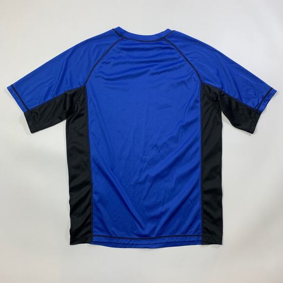 TSLA Swim Shirt Mens XS Extra Small Blue Black Short Sleeve Loose Fit Rashguard - Picture 7 of 13